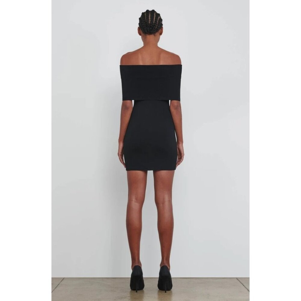 WARDROBE.NYC Off The Shoulder Mini Dress in Black Small New Womens Stretchy - Picture 14 of 16
